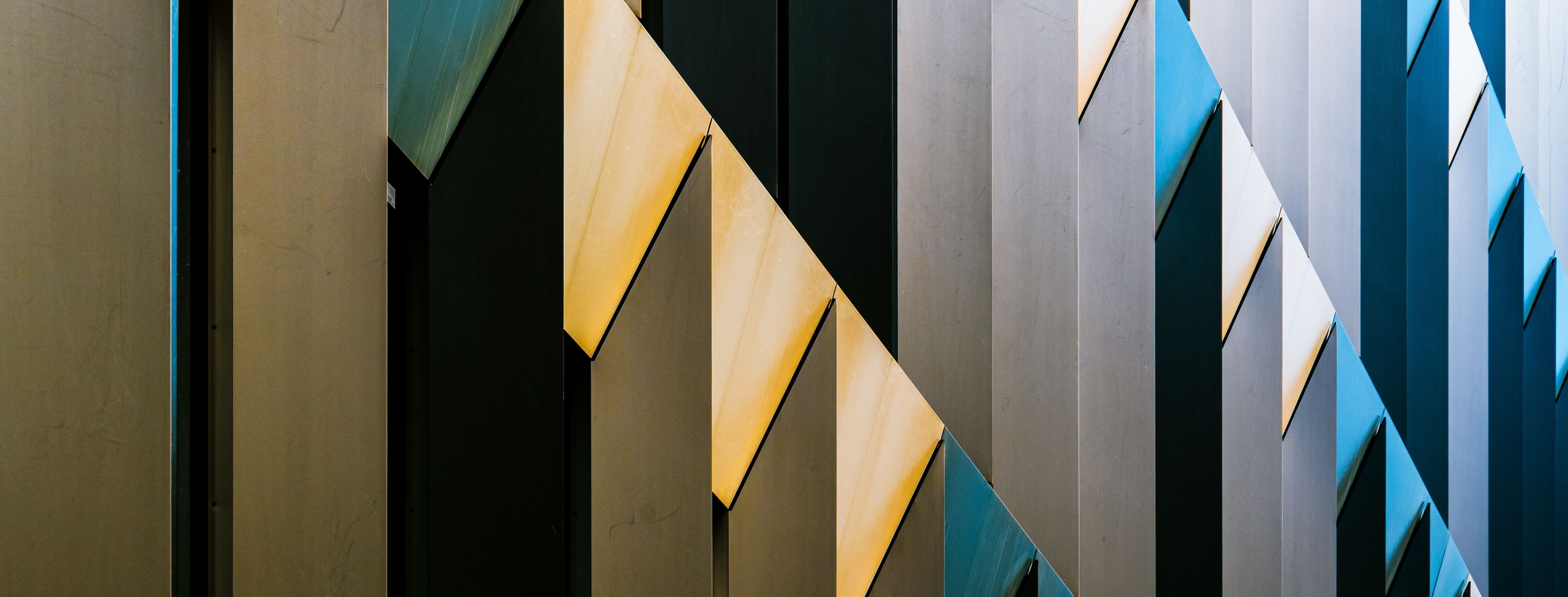 facade with interplay of lights and shadows