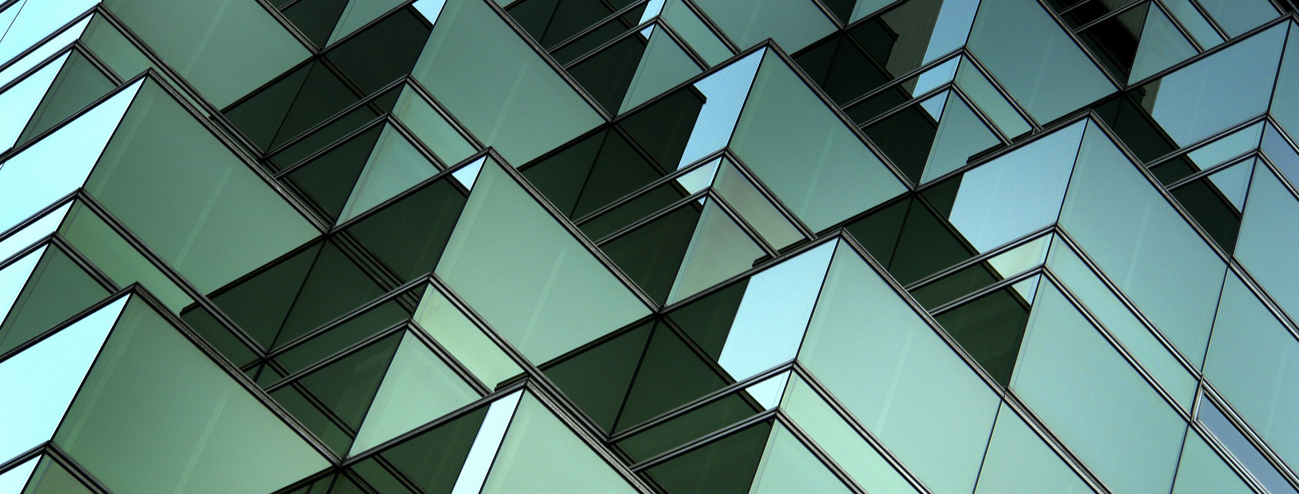 Glass cubes architecture