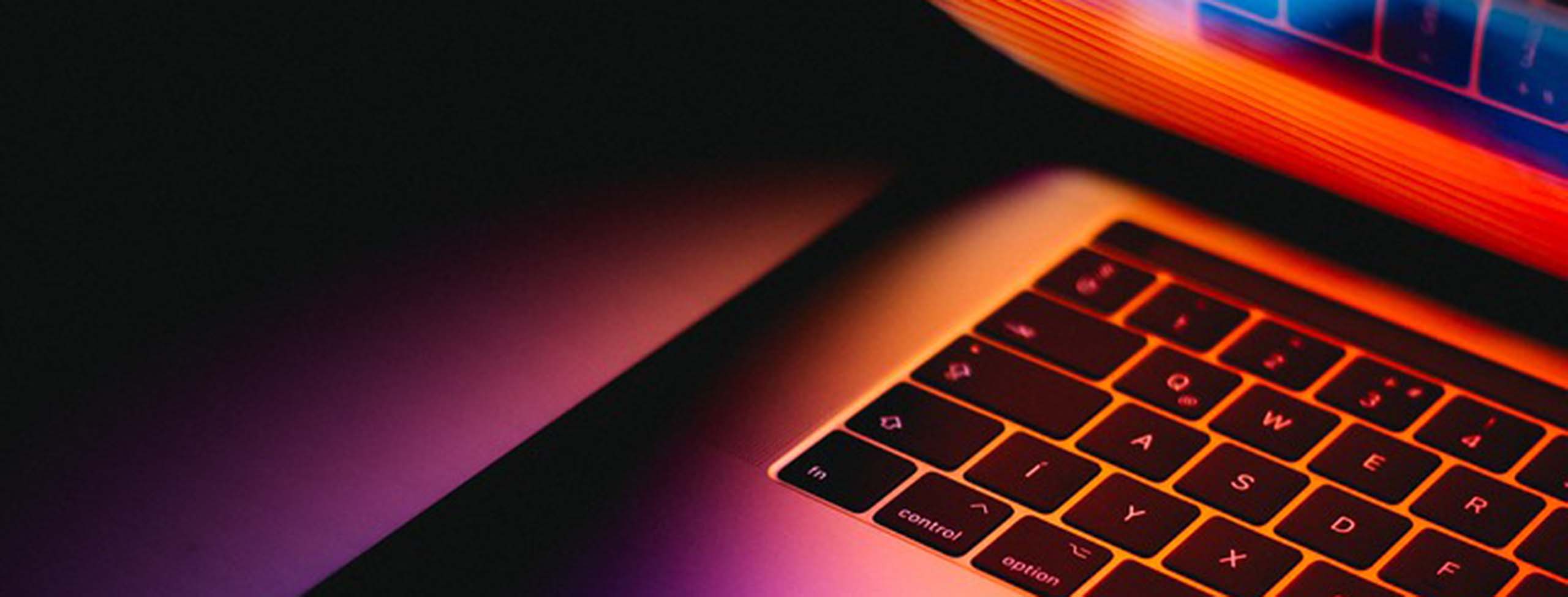 Laptop computer light and keys