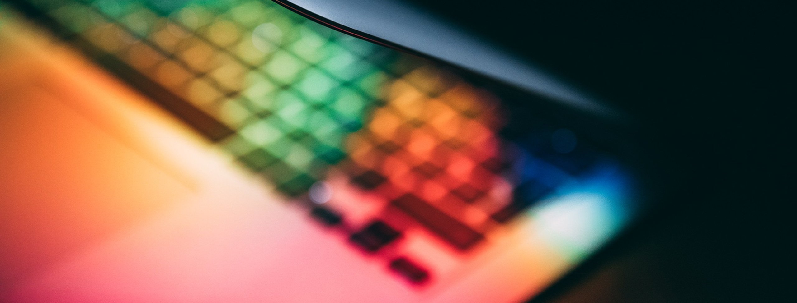 Laptop detail out of focus