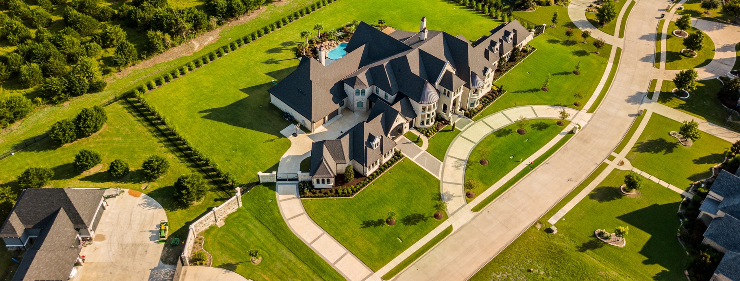 Mansion aerial view