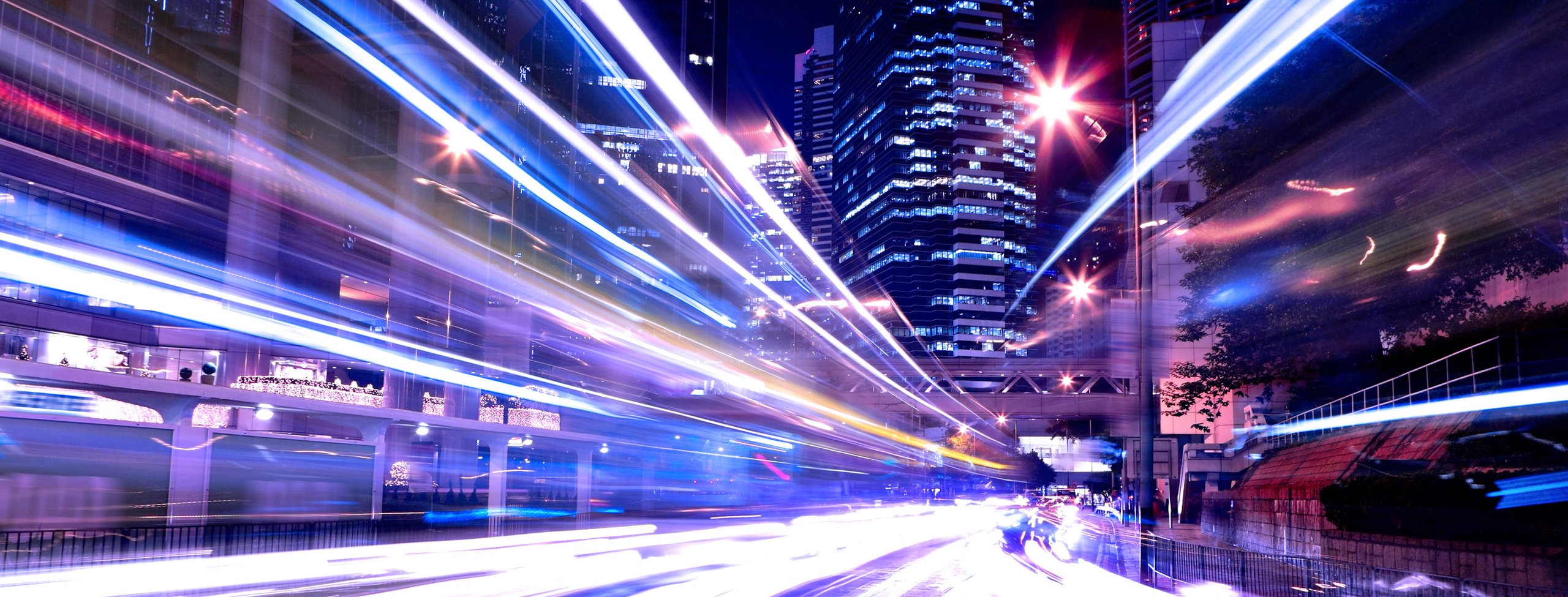 modern city at night