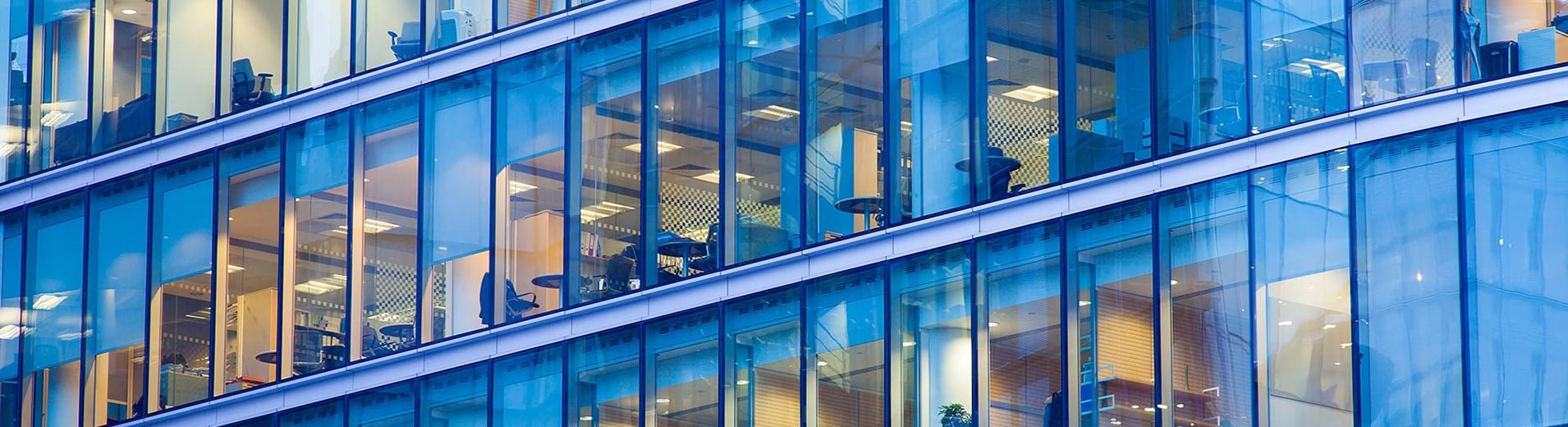 Modern glass building