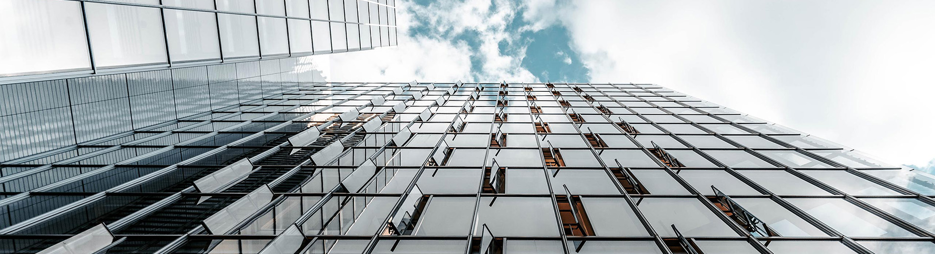 Modern office building with reflection