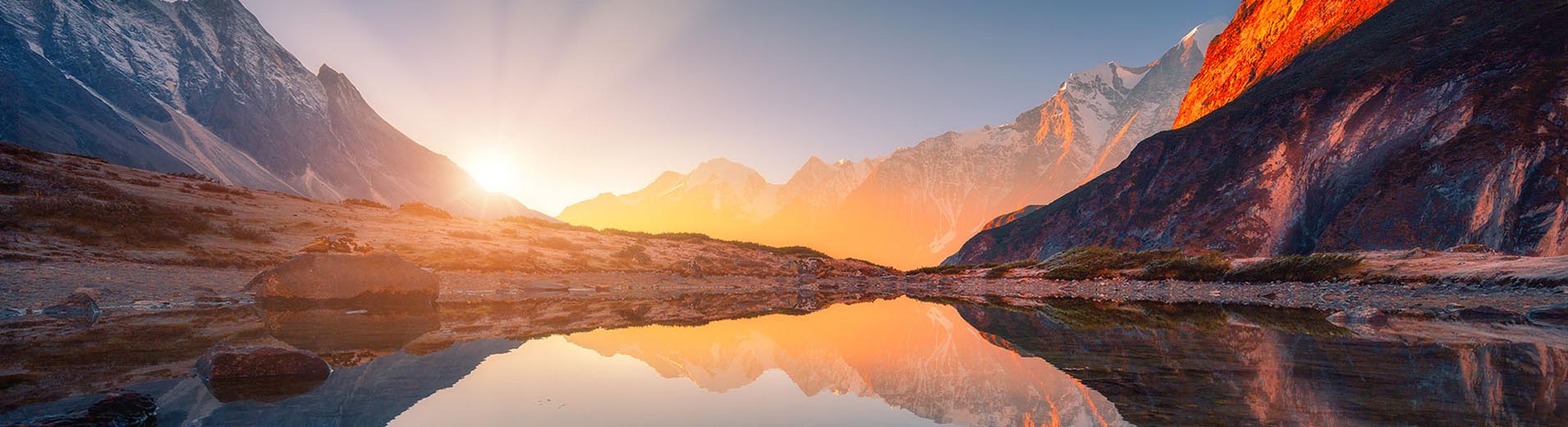 Nepal mountains at sunset_PPT