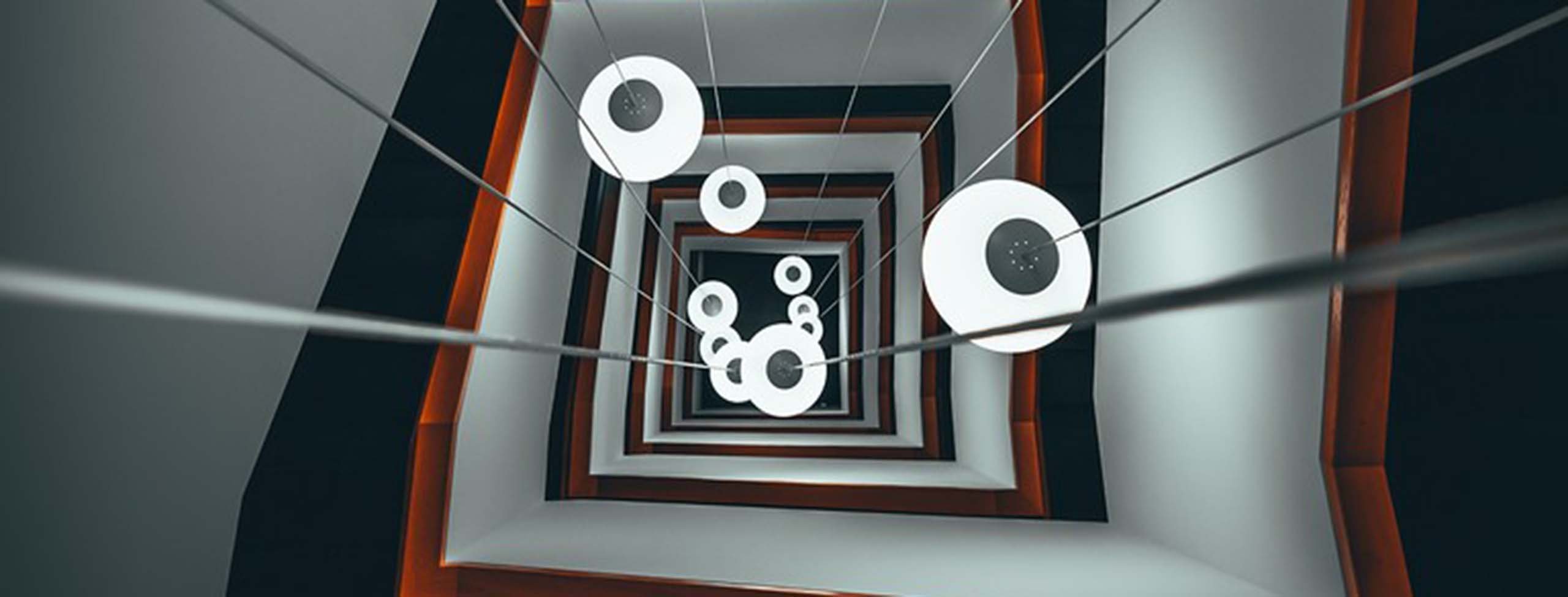 Pendant_Lamps_in_Spiral Stairs