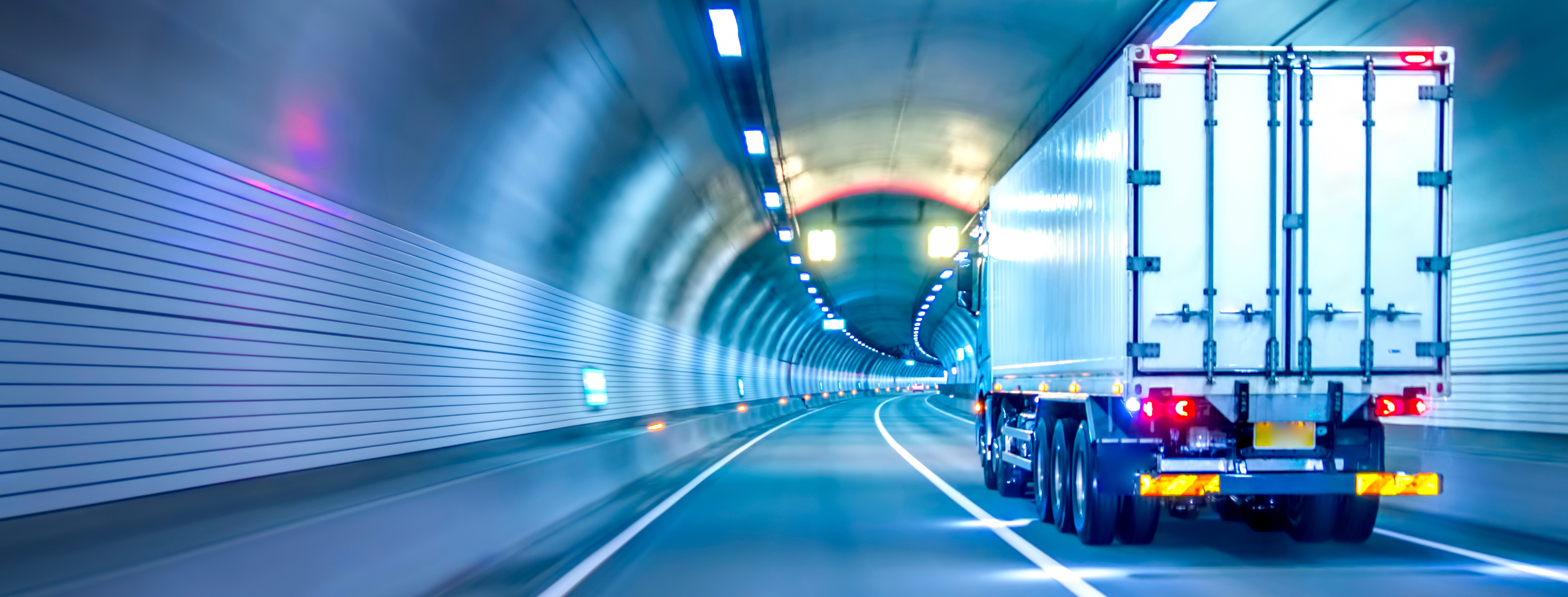 Truck in tunnel