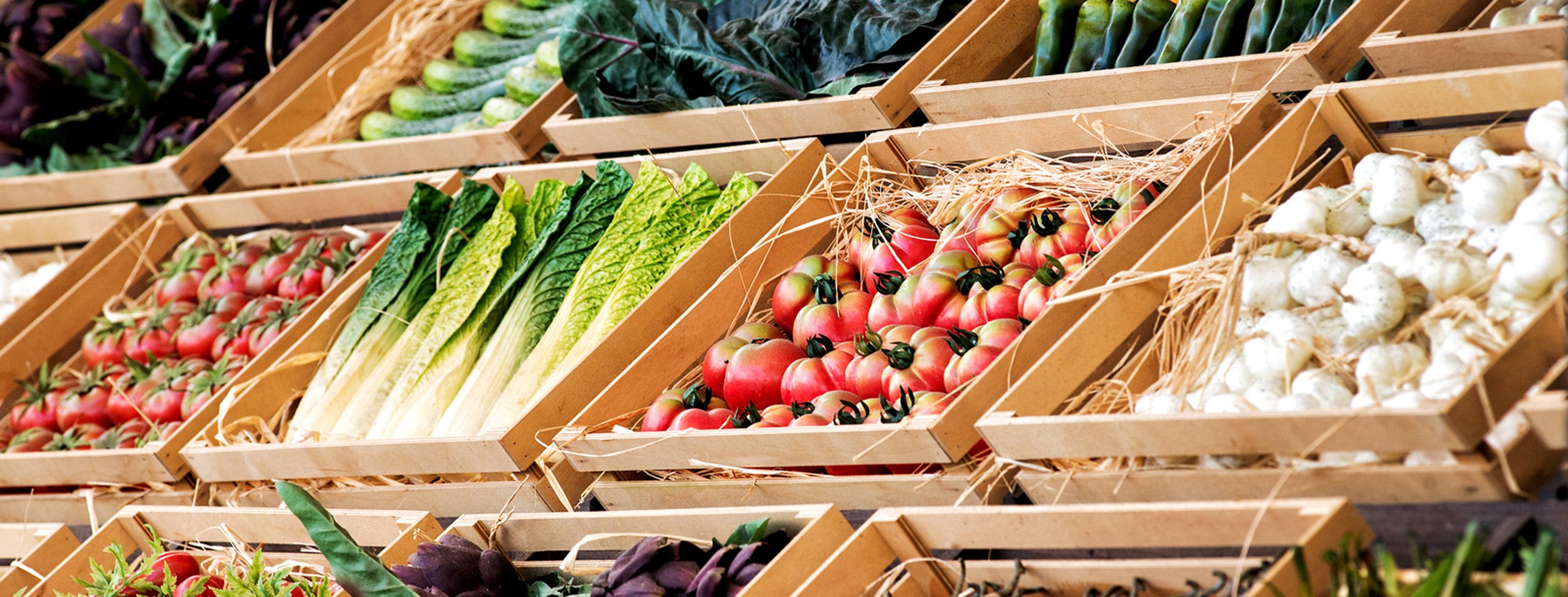 Vegetables in a market cropped
