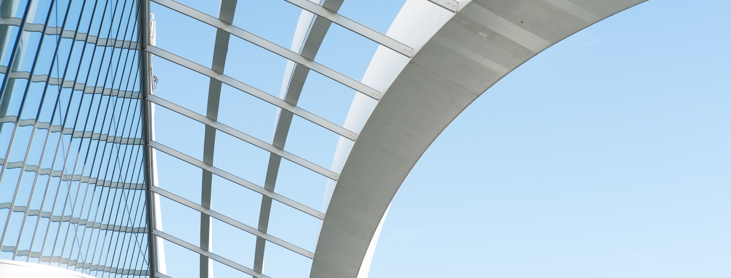 white architecture detail on blue sky