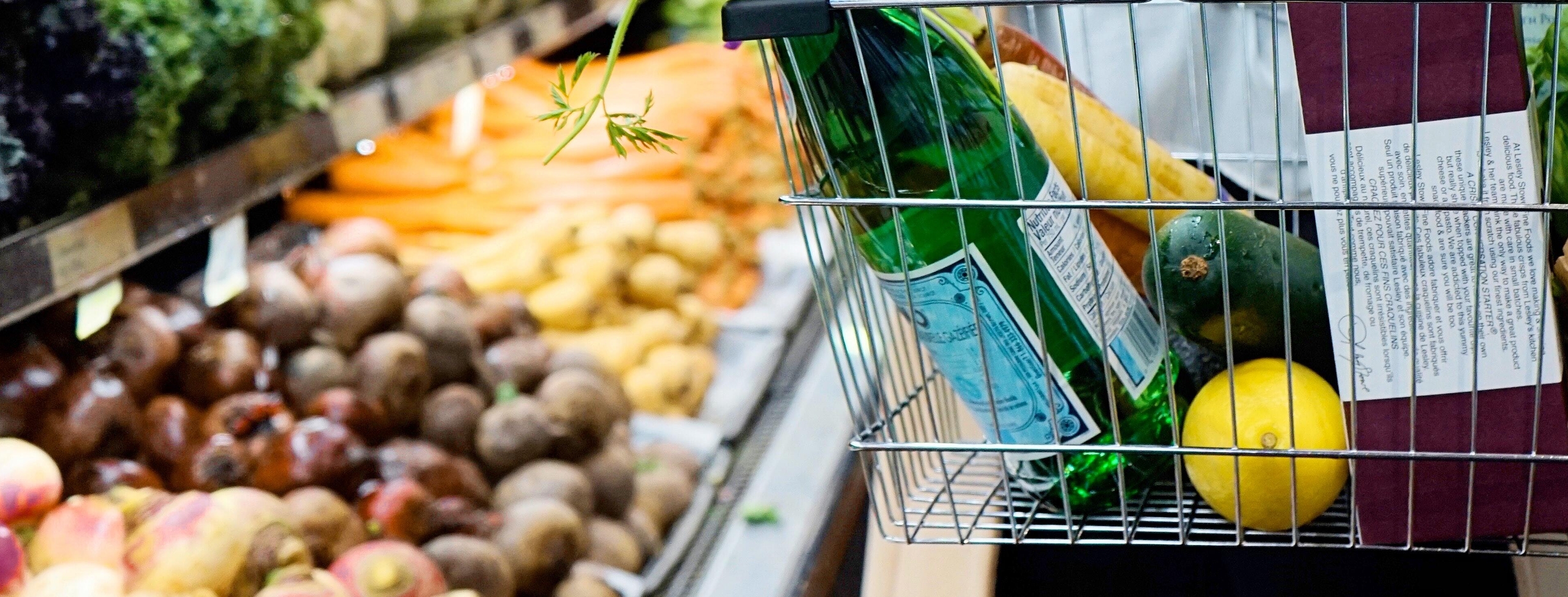 Woman shopping in a grocery store-1