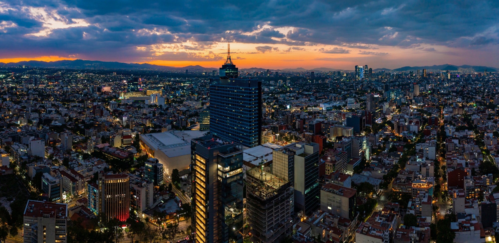 Mexico city skyline