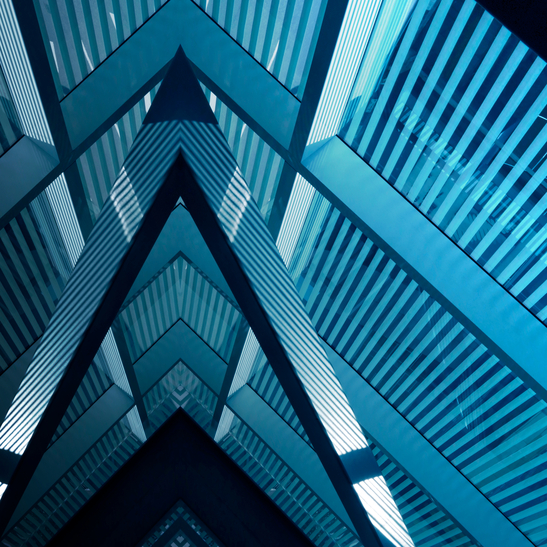Abstract pitched roof