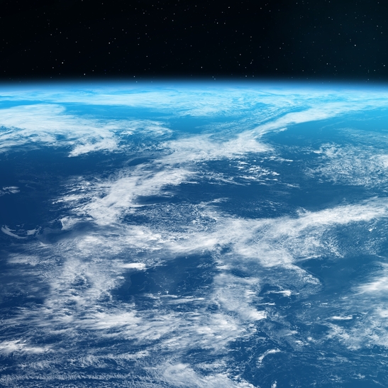 Blue planet Earth with world ocean