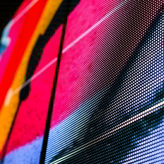 Bright colored LED wall