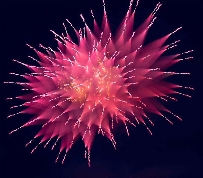 Explosion of purple light for Aiscension bribery