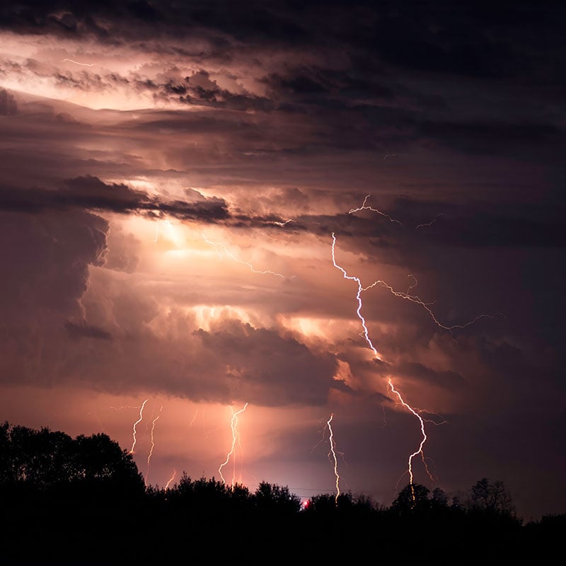 Lightning storm