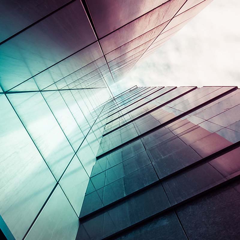 modern high rising skyscraper chimney square