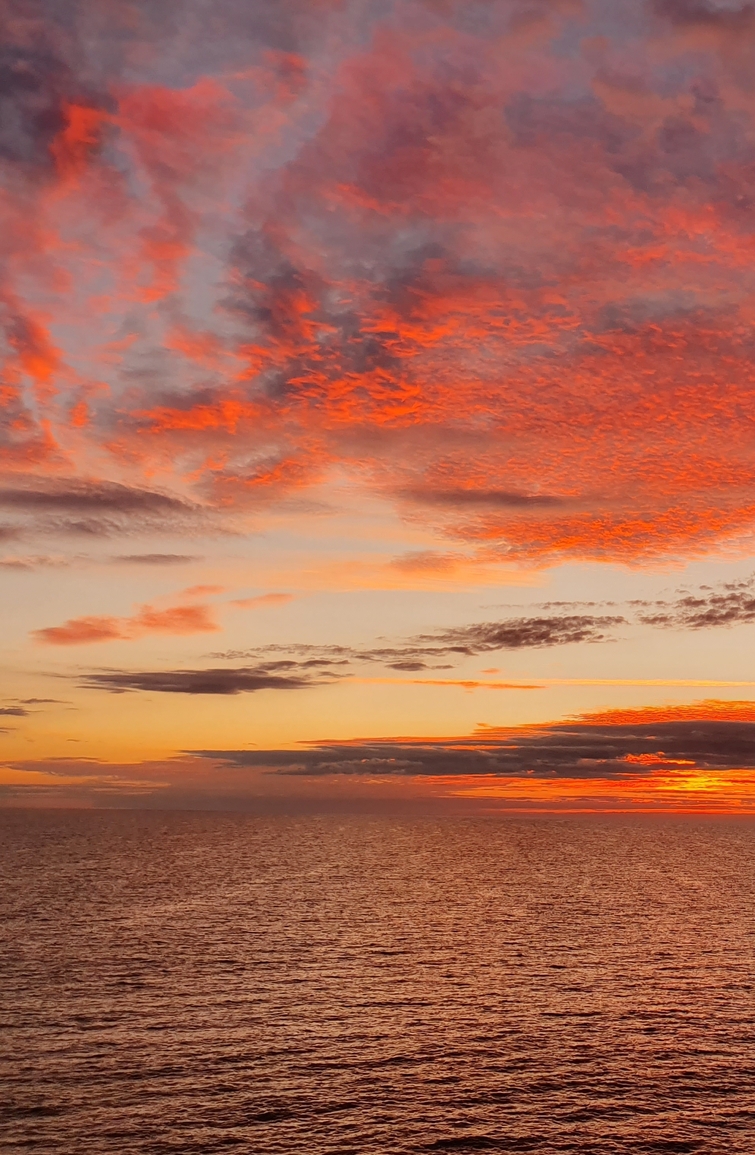Beautiful sunset over the sea