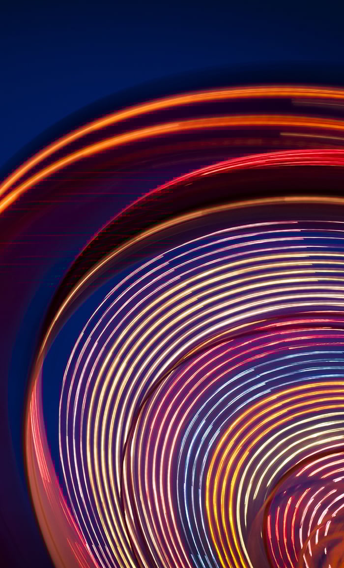 Circular blurred neon lights