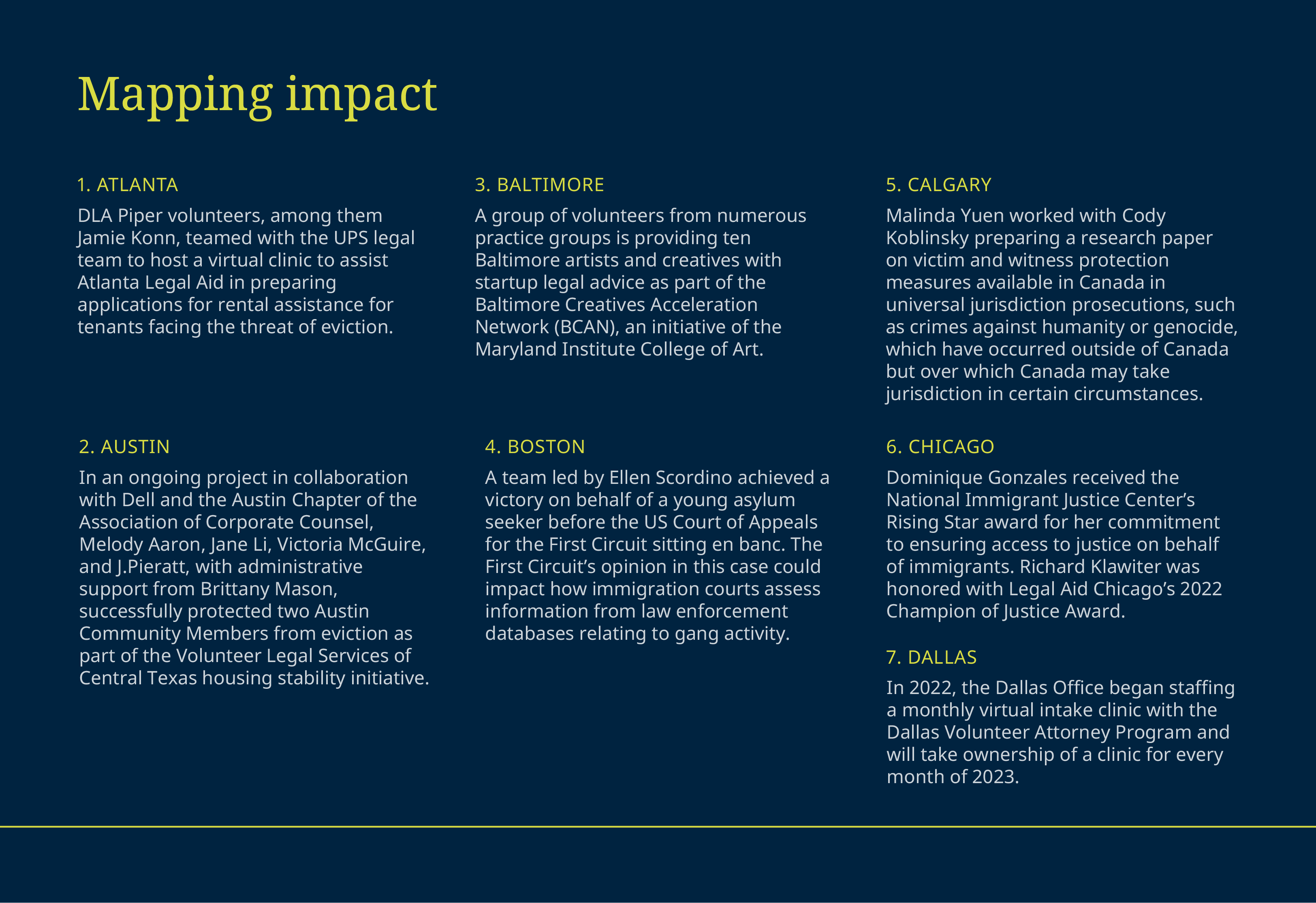 DLA Piper's Global Pro Bono Contribution: 2022