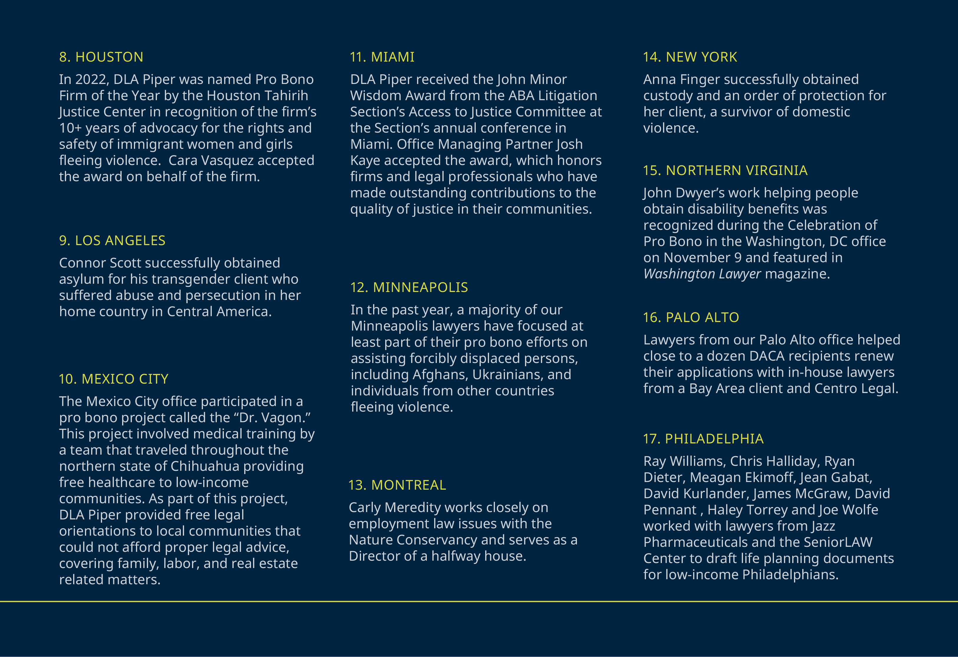 DLA Piper's Global Pro Bono Contribution: 2022