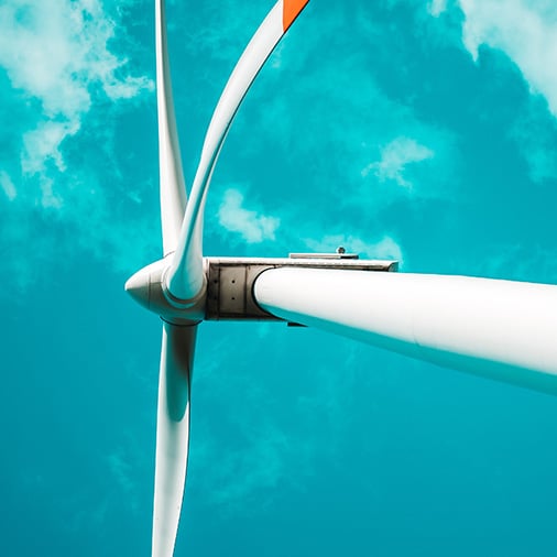Wind turbine close-up
