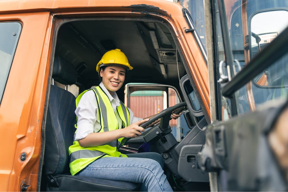 Women Driving Truck