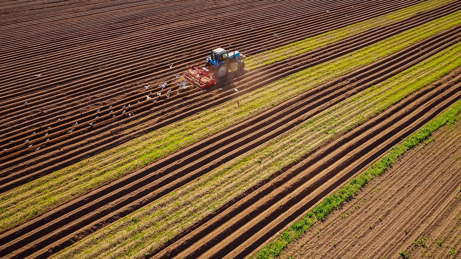 Tractor on a field