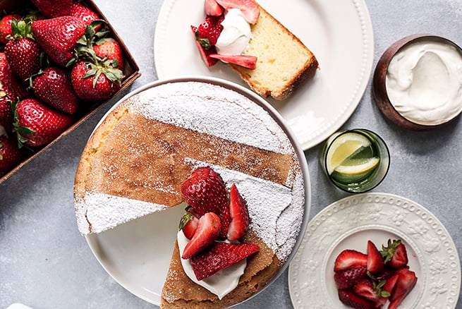 Lemon Yogurt Cake Recipe with Fresh Strawberries | Driscoll's