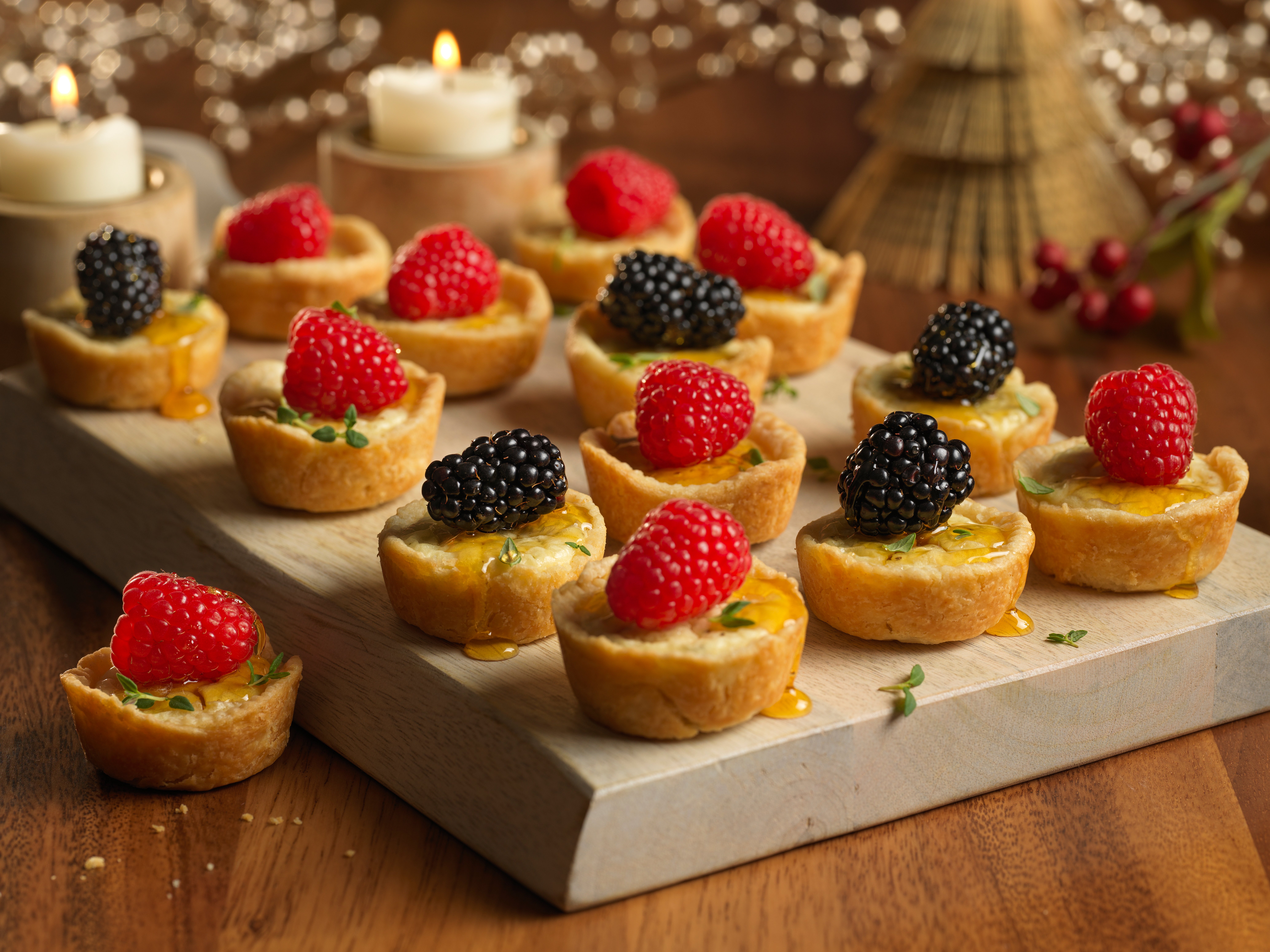 Savory Cheese Tartlets with Mixed Berries | Driscoll’s
