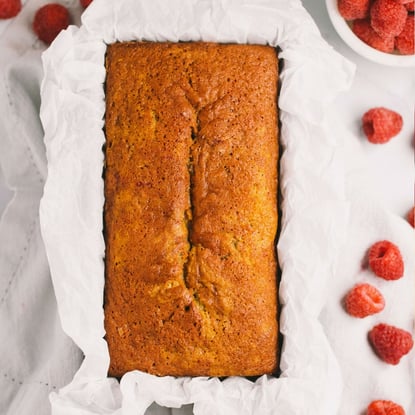 Raspberry swirl lemon pound cake