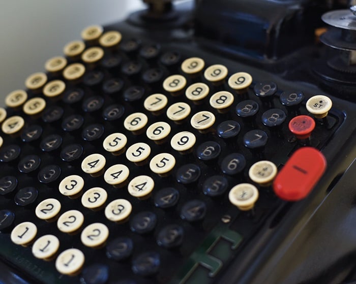1950s- era adding machine