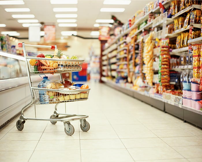 Shopping Cart in grocery store