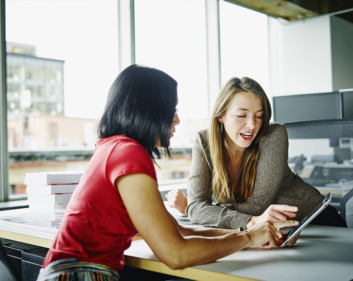 Businesswomen Discussing a Project