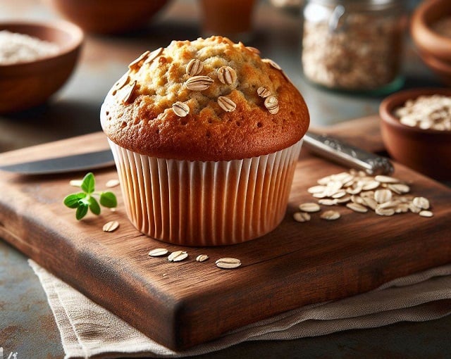 Bing-Dall-E oatmeal muffin image