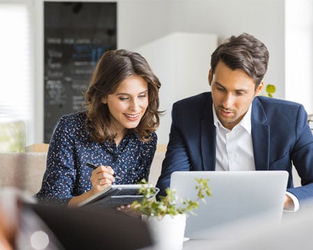 Business people working together at coffee shop