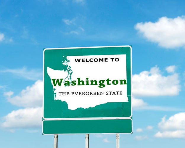 washington state welcome sign