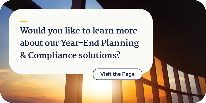 Visit our page to learn more about year end planning graphic