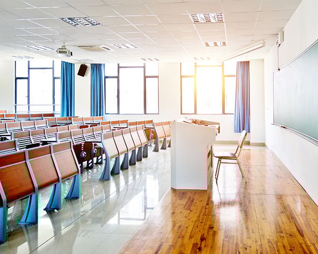 empty classroom college higher education