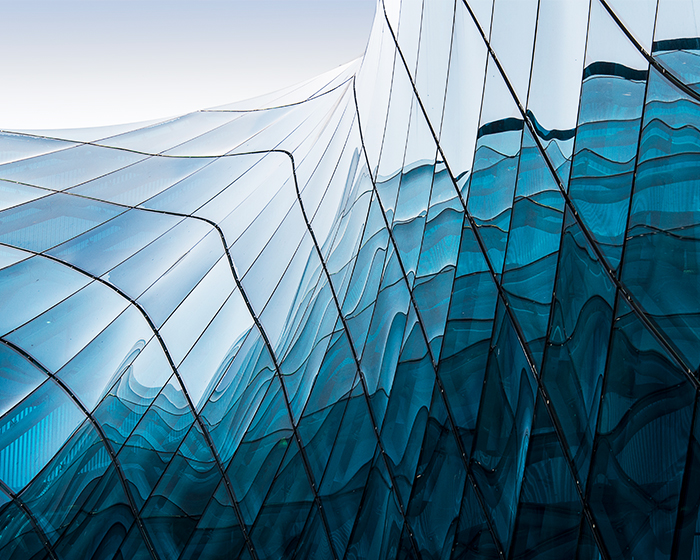 abstract glass building