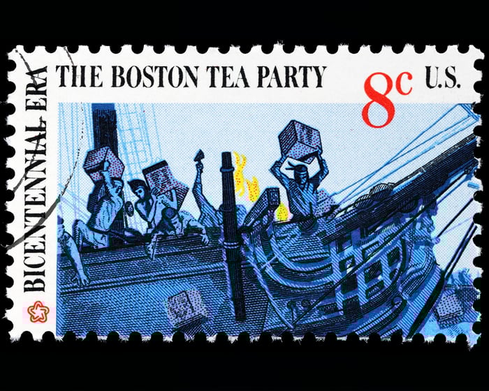 Boston Tea Party stamp
