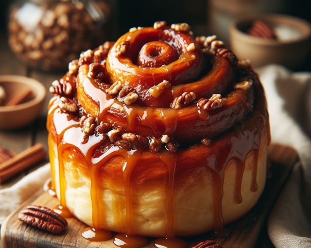 Bing Copilot DALL-E 3 image of a sticky bun