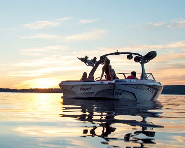tige boat sunset