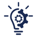 lightbulb and gear icon