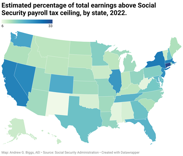 Andrew Boggs map of state affects of removing FICA cap