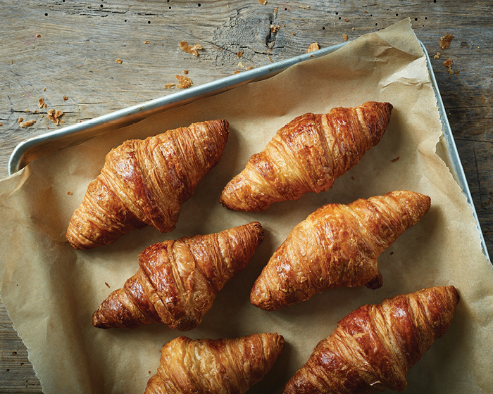 Croissants in the pan