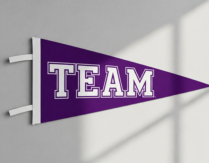 Generic Team Color Pennant generated by Google Gemini.