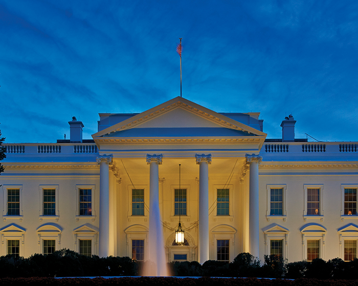 White House at dusk