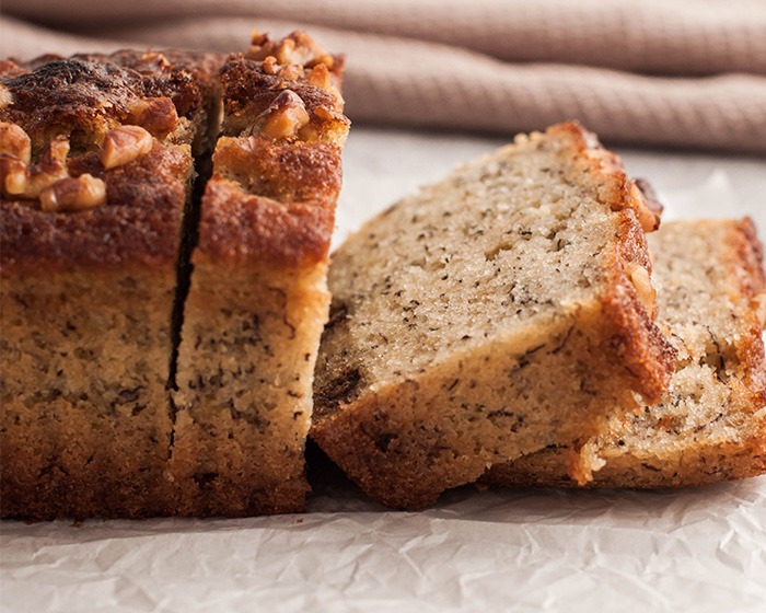 Banana Bread, sliced.