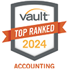 Vault Top Ranked Accounting Firm 2024 badge